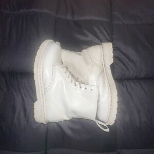 Dr. Martens White Leather Boots